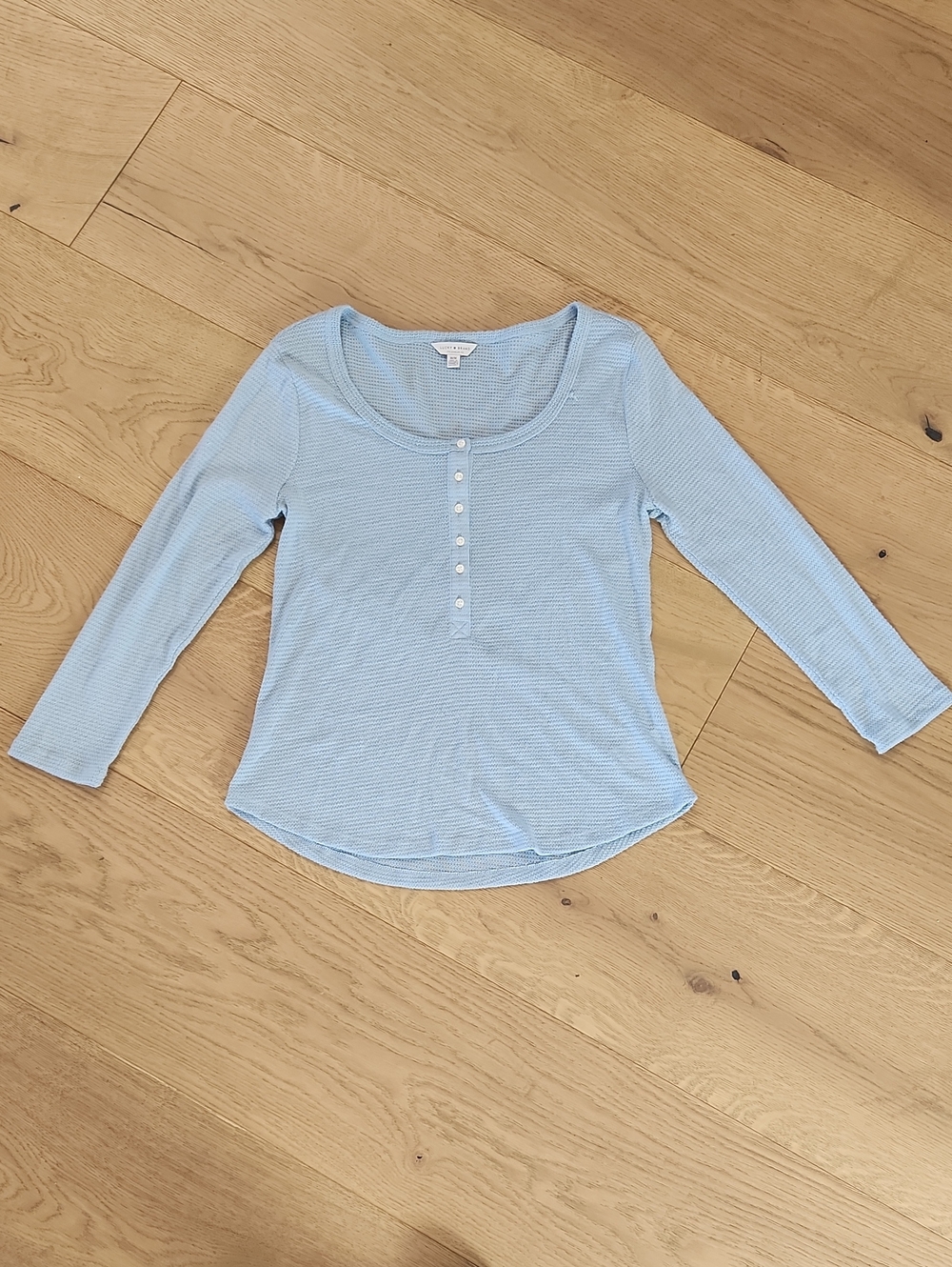 Lucky Brans Light Blue Long-Sleeve Sweater Top